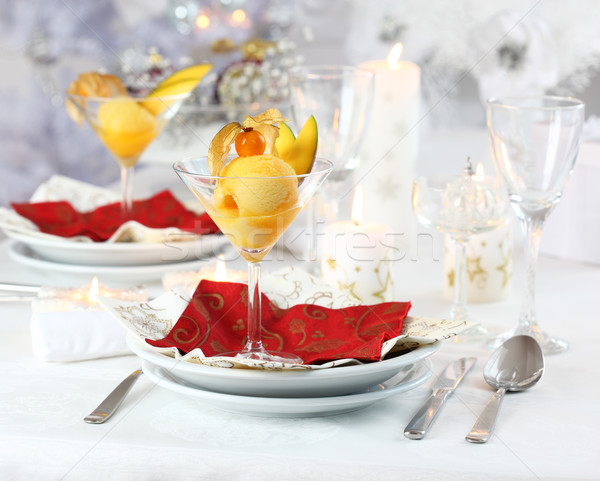 Mango sorbet for Christmas Stock photo © brebca
