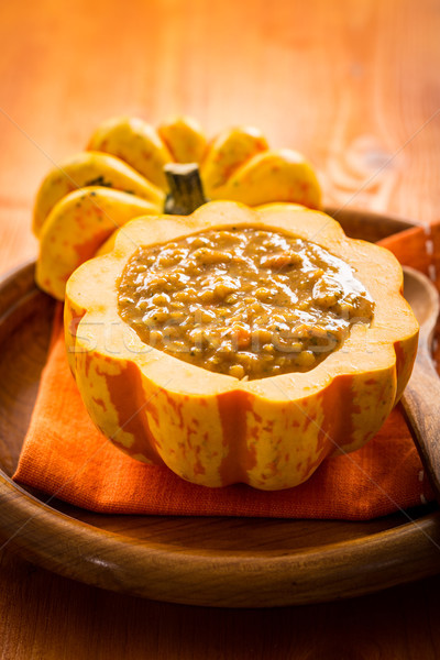 Pumpkin soup for Thanksgiving Stock photo © brebca