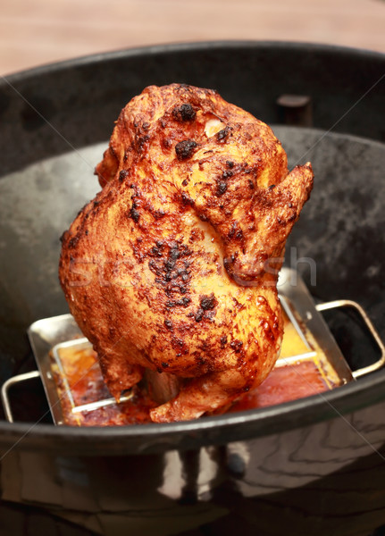 Poulet grill savoureux alimentaire fumée rouge [[stock_photo]] © brebca