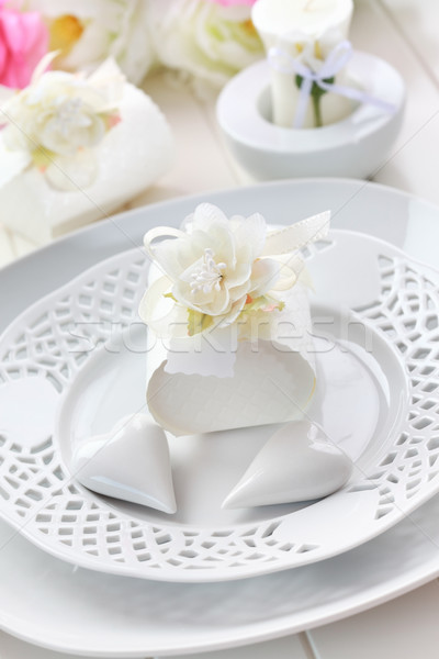 Place setting in white Stock photo © brebca