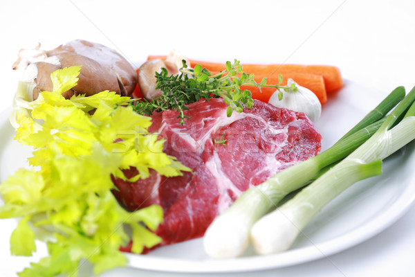 Cozinhar preparado ingredientes comida carne Foto stock © brebca