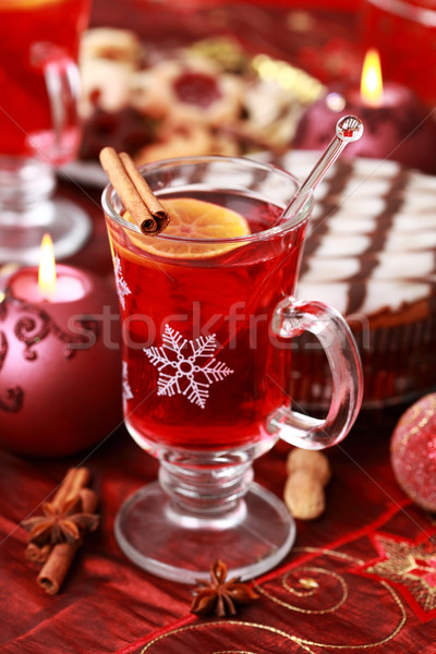 Hot wine punch for winter and Christmas Stock photo © brebca