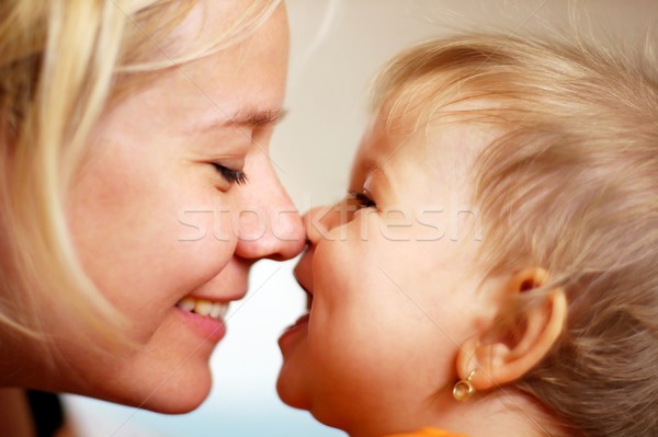 Famille moments mère enfant amusement soft Photo stock © brebca