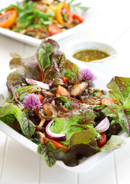 Düşük kalori salata mantar gıda yeşil Stok fotoğraf © brebca