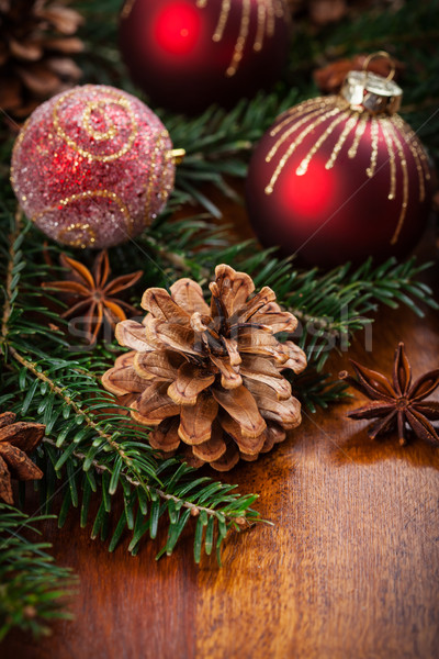 Tradicional natal decoração árvore inverno bola Foto stock © brebca