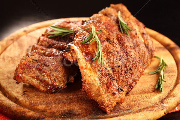 Finom BBQ fölösleges borda frissen grillezett Stock fotó © brebca