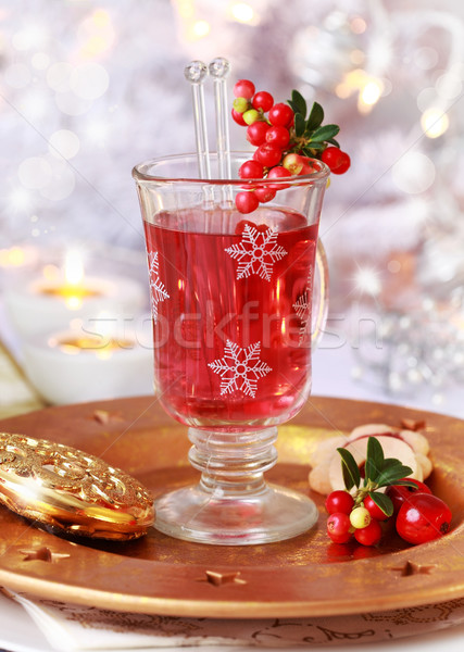 Verre de vin canneberges alimentaire verre hiver [[stock_photo]] © brebca