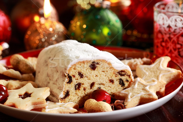 Christmas stollen with gingerbread Stock photo © brebca