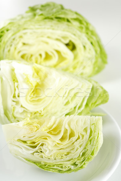Stockfoto: Ijsberg · sla · plaat · blad · salade · kok