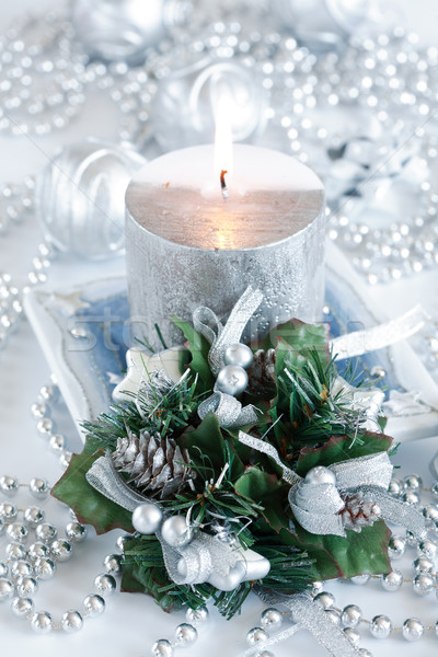 Festive candle as Christmas motive  Stock photo © brebca