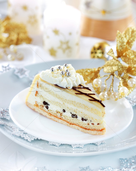 [[stock_photo]]: Gâteau · Noël · délicieux · alimentaire · balle · cadeau