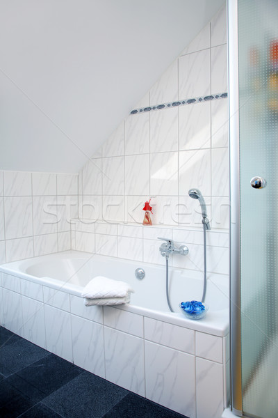 Stockfoto: Badkamer · detail · witte · familie · huis · ontspannen