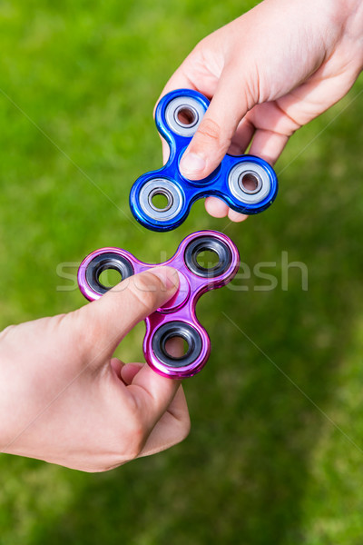 Popular toys fidget spinners Stock photo © brebca