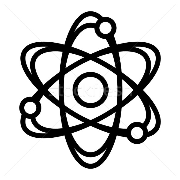 Dynamische Atom Wissenschaft Symbol Vektor Symbol Stock foto © briangoff