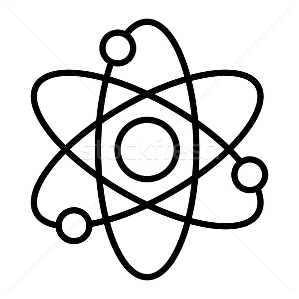 Dynamische Atom Wissenschaft Symbol Vektor Symbol Stock foto © briangoff