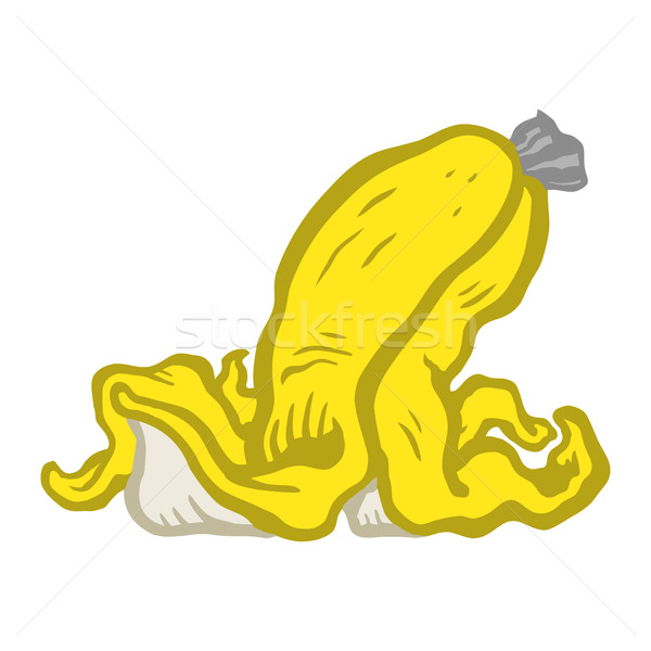 Banană alimente piele mananca Coşul de gunoi Imagine de stoc © briangoff