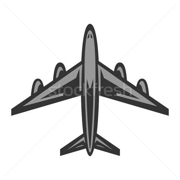 Uçak uçan vektör ikon seyahat havaalanı Stok fotoğraf © briangoff