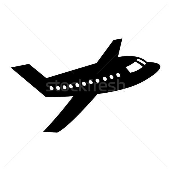 Uçak uçan vektör ikon seyahat havaalanı Stok fotoğraf © briangoff