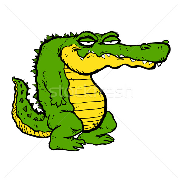 Alligator cartoon natuur groene hoofd park Stockfoto © briangoff