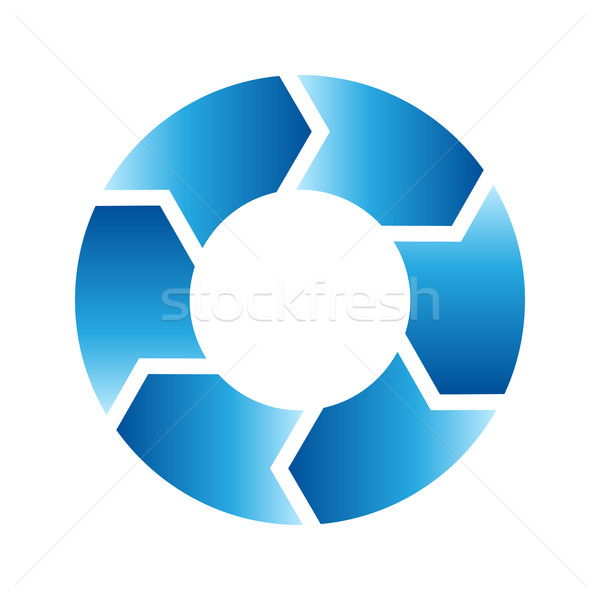 Ok vektör ikon mavi dijital düğme Stok fotoğraf © briangoff