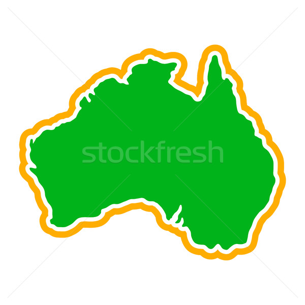 Australie carte géographie forme vecteur icône [[stock_photo]] © briangoff