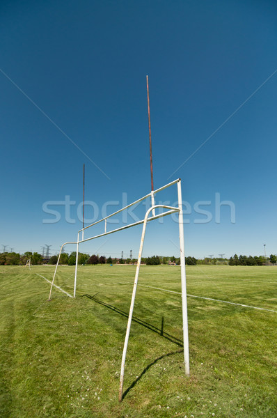 Deportes campo establecer metal herboso Foto stock © brianguest