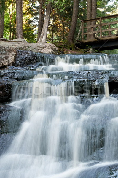 Faible ontario cascade vers le bas roches nord Photo stock © brianguest