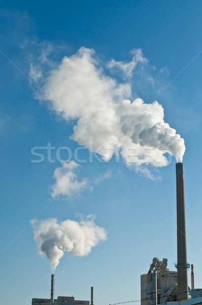 Factory with Smokestacks and Blue Sky Stock photo © brianguest