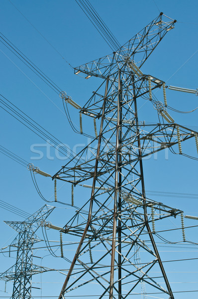 Electrical Transmission Towers (Electricity Pylons) Stock photo © brianguest