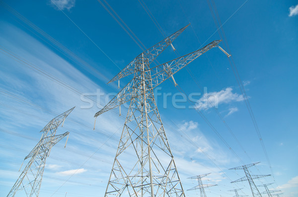 Electrical Transmission Towers (Electricity Pylons) Stock photo © brianguest