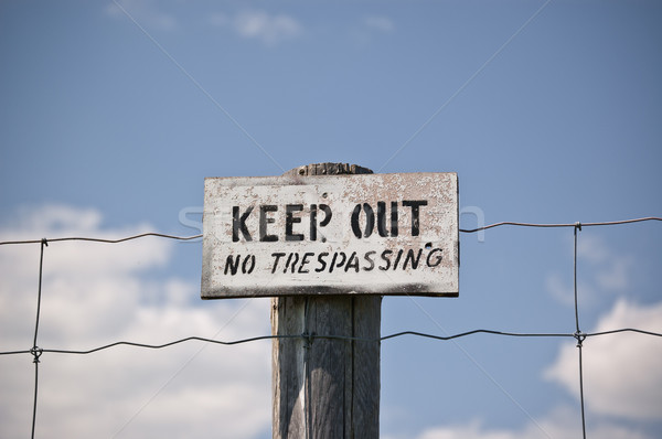 Keep Out - No Trespassing Sign Stock photo © brianguest