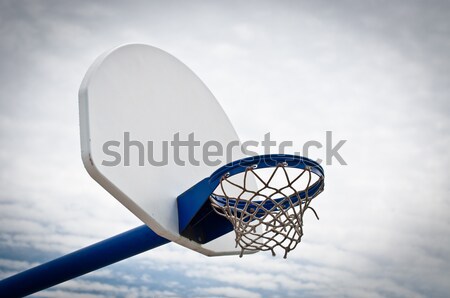 Spielplatz Basketball Freien Metall Spiel Freien Stock foto © brianguest