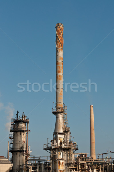 Rafineri bitki sanayi gaz kimse gün Stok fotoğraf © brianguest