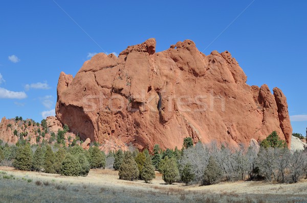 Stok fotoğraf: öpüşme · deve · kırmızı · kaya · Colorado · manzara