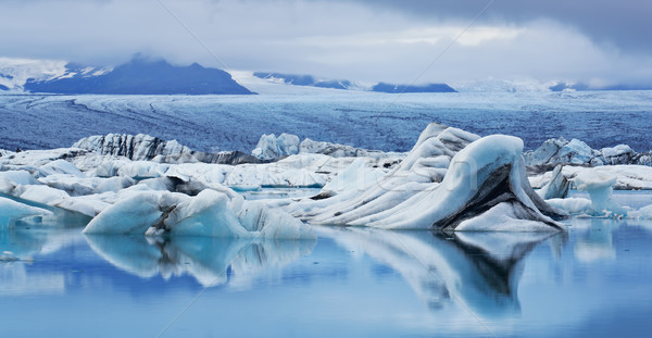 Foto stock: Islândia · água · natureza · neve · lago · nuvem