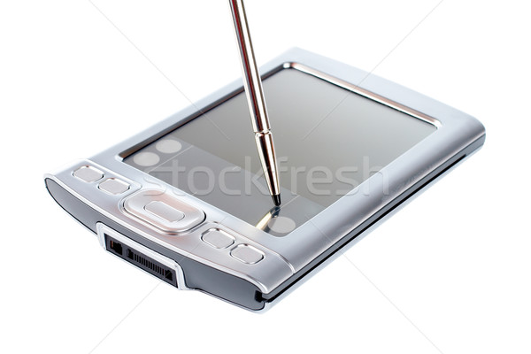 Stylus on screen of PDA Stock photo © broker