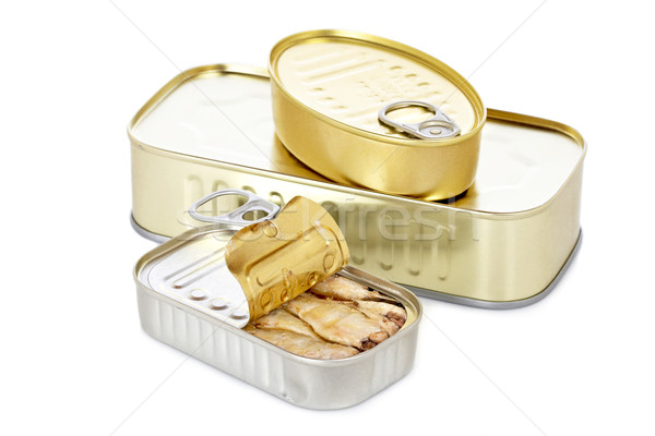 Opened tin of sardines Stock photo © broker