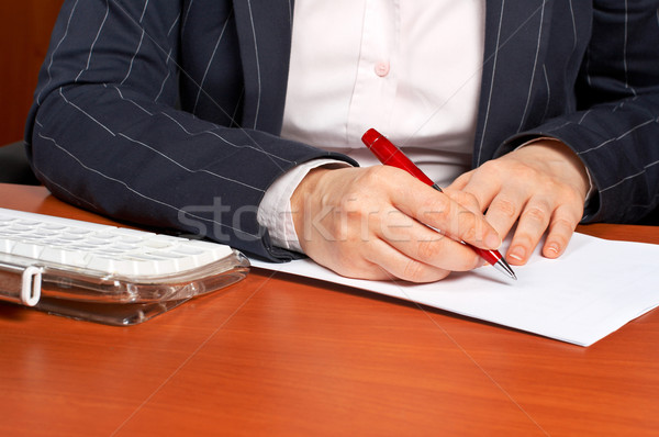 Writing a contract Stock photo © broker