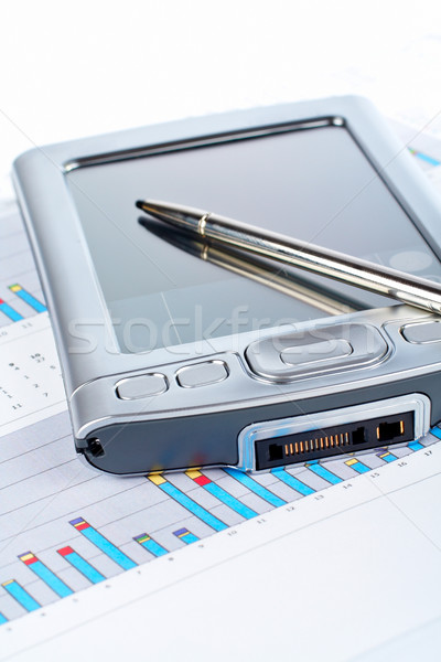 личные цифровой помощник рынке финансовых диаграммы Сток-фото © broker