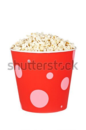 Secchio popcorn isolato bianco divertimento mais Foto d'archivio © broker