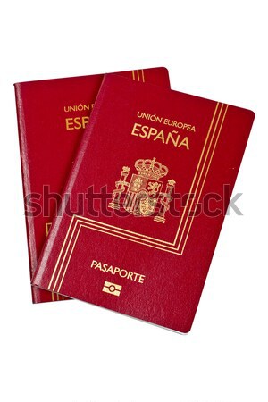 Two Spain passports and money Stock photo © broker