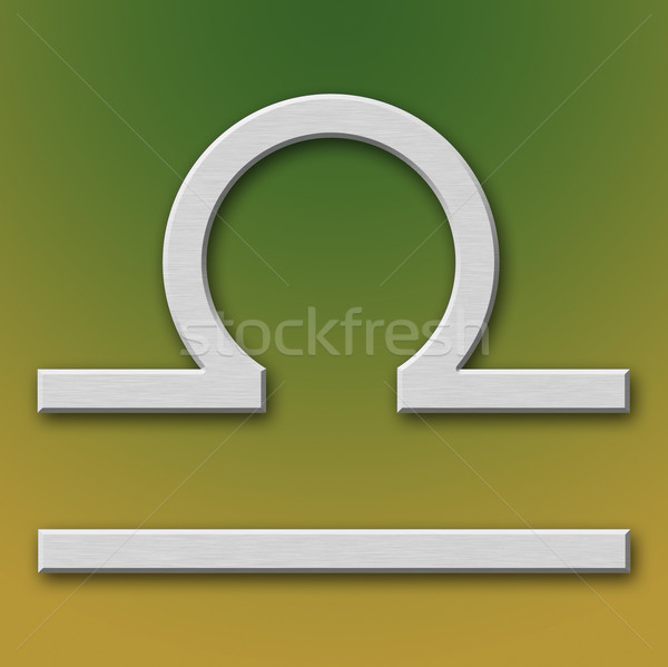 Libra Aluminum Symbol Stock photo © broker