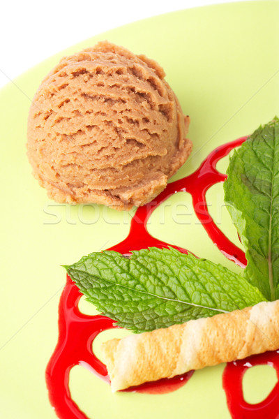 Delicious chocolate ice cream Stock photo © broker
