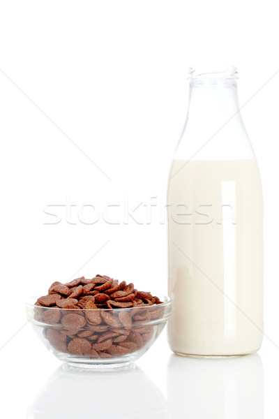 Saine savoureux déjeuner bol chocolat cornflakes [[stock_photo]] © broker