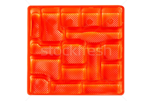 Red wrapper of plastic empty Stock photo © broker