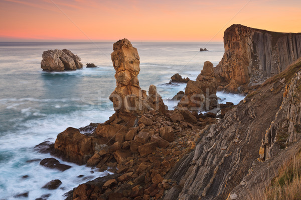 Incredibile paesaggio marino sunrise inverno acqua panorama Foto d'archivio © broker