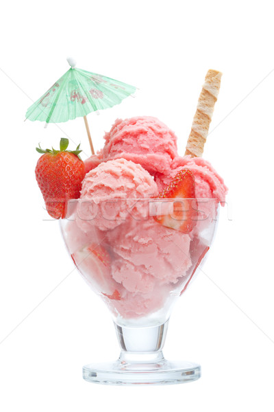 Strawberry ice cream Stock photo © broker