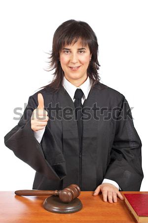 Judge success gesture Stock photo © broker