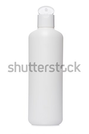 Geöffnet Kunststoff Flasche Seife Shampoo Label Stock foto © broker