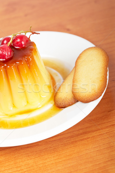 Stockfoto: Room · karamel · dessert · Rood · cookies · vanille